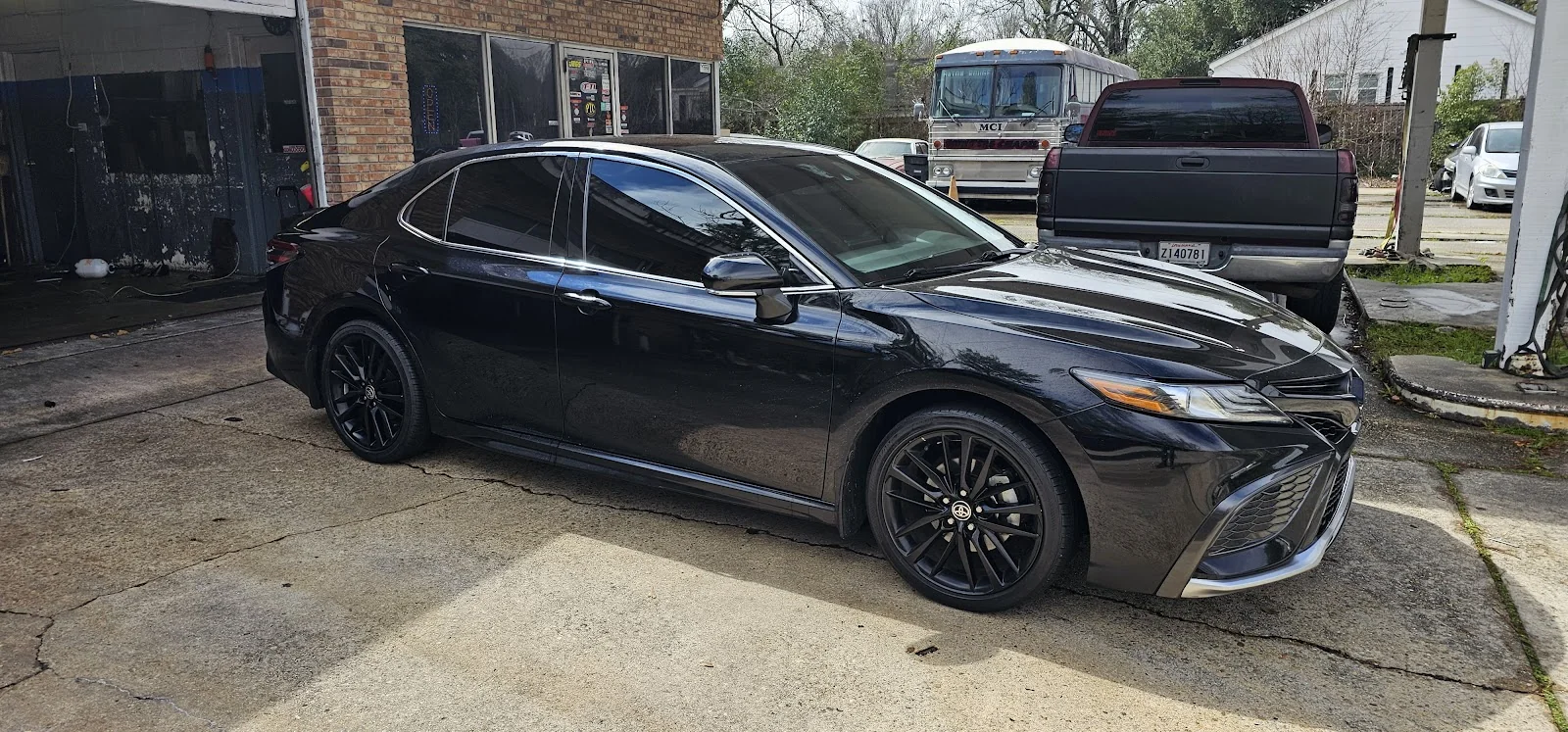 Tint install work at at B & B Window Tinting